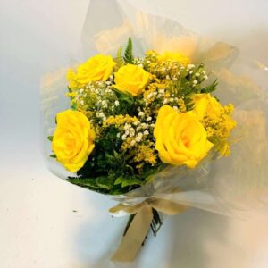 Buquê 6 Rosas Amarelas